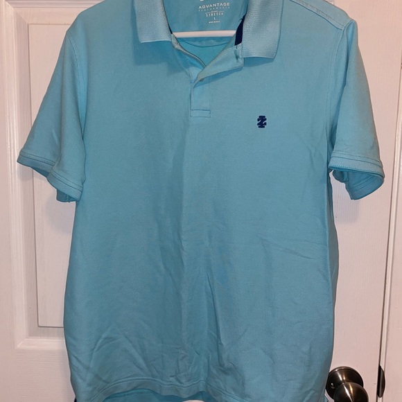 Izod Men's Turquoise Blue Polo Shirt - Picture 3 of 5